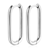 Oval Stainless Steel Earrings