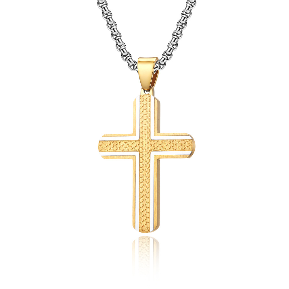Europe And The United States Stainless Steel Cross Men\'s Pendant