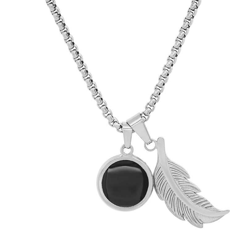 Feather Stainless Steel Pendant