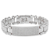 Stainless Steel Zircon Curved Brand Men's Bracelet