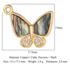 Butterfly Heart Pendant Gold Plated