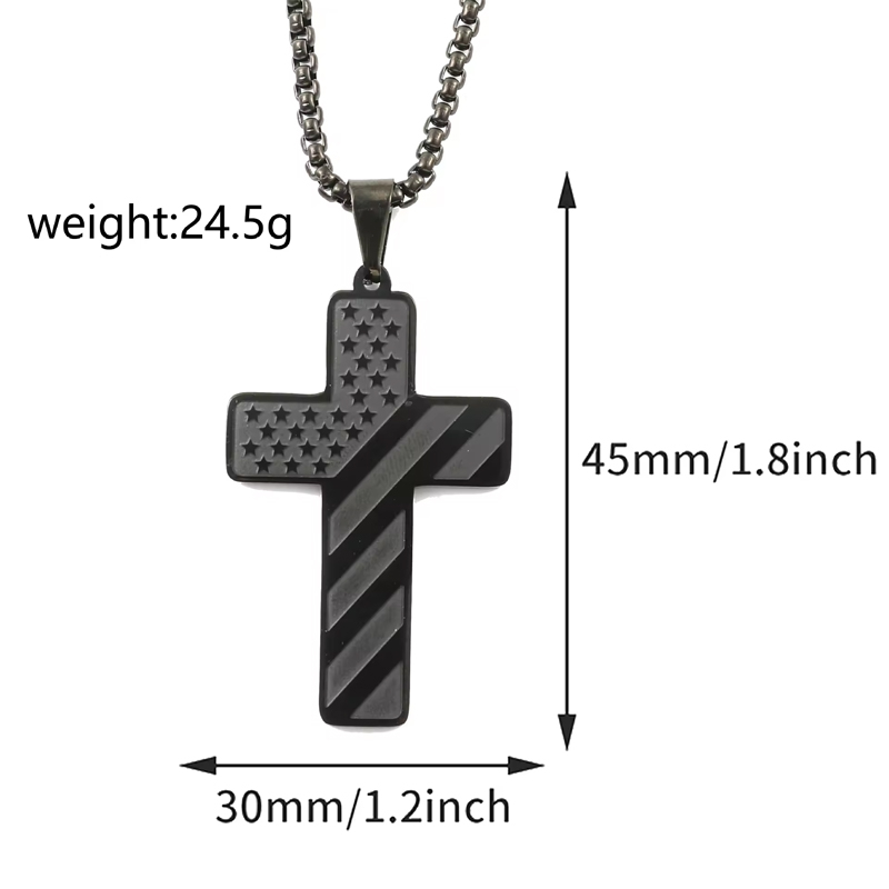 Personalized Hip Hop Flag Cross Pendant