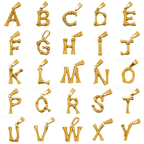 Simple Personalized 26 Letters Pendant