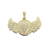 Diamond Studded Heart Wings Hip Hop Alloy Pendant