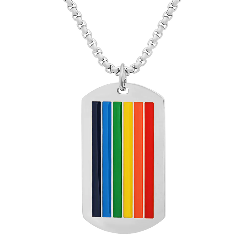 Stainless Steel Rainbow Pendant 