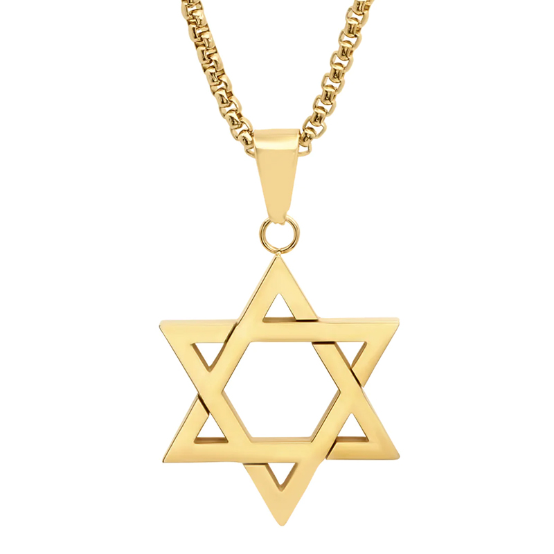 Star of David 18k Stainless Steel Pendant