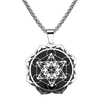 Hip Hop Vintage Disc Hexagram Pendant