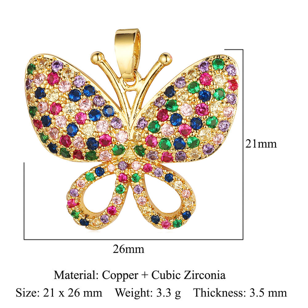 Animal Butterfly Bear Diamond Pendant