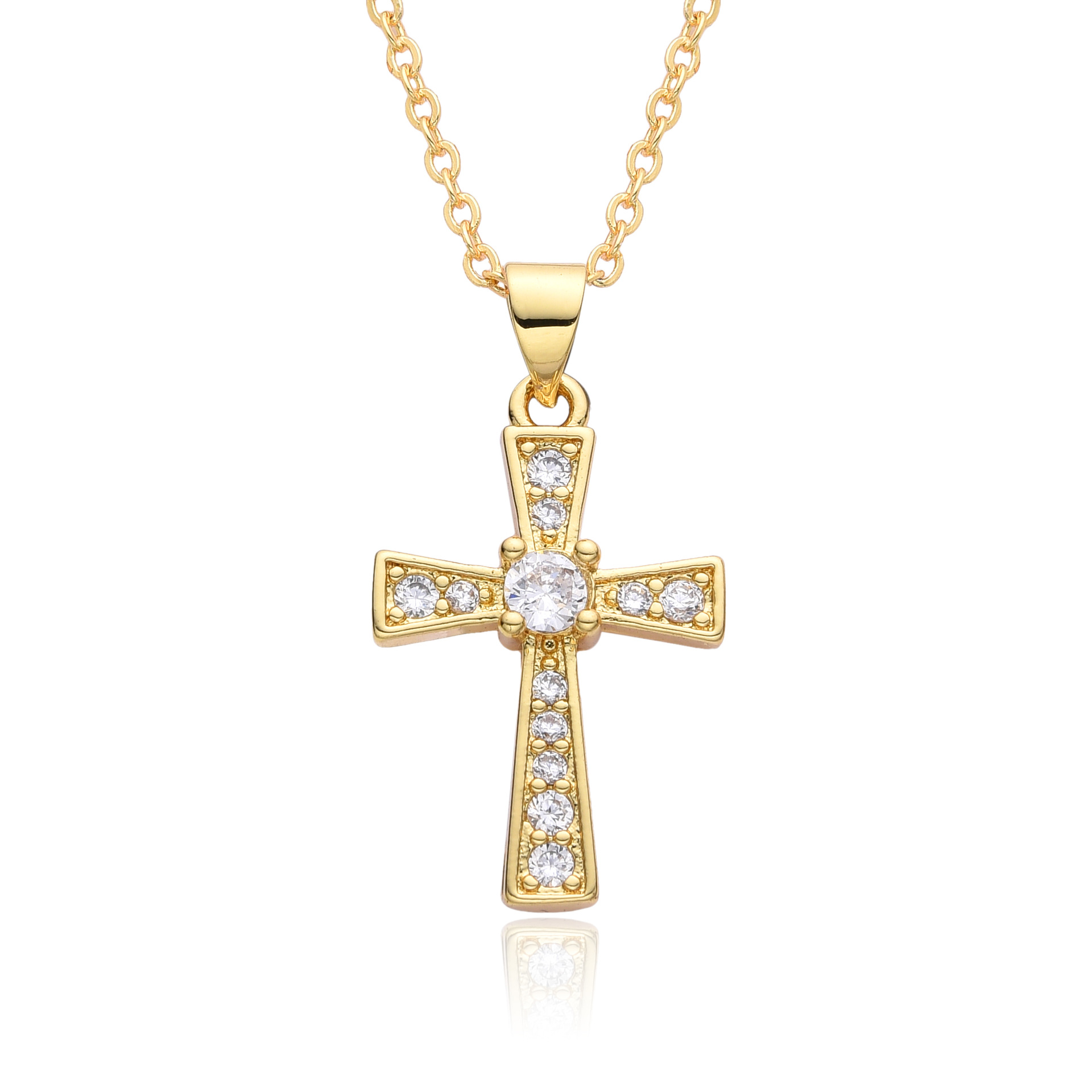 Diamond Cross Simple Pendant