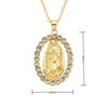 Diamond Set Virgin Mary Pendant with Diamonds