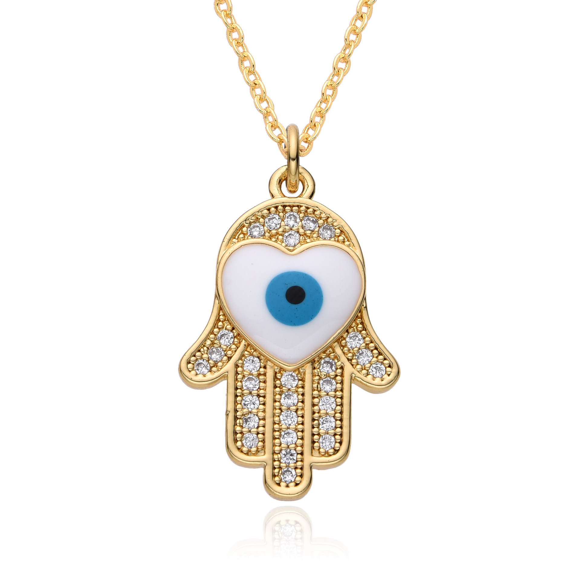 Devil's Eye Hand of Fatima Pendant