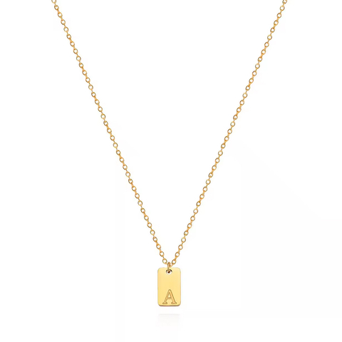 English Initials Stainless Steel Pendant Necklace