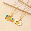 Daisy Fresh Sunflower Titanium Necklace