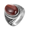 Red Tiger Eye Stainless Steel Ring