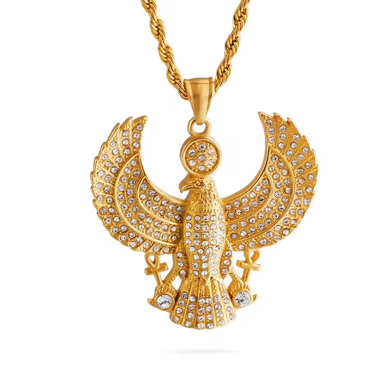 Hip Hop Ancient Egyptian Horus Eagle Pendant