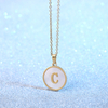 Amazon Small Shell Letter Titanium Pendant