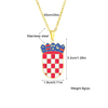 Stainless Steel Croatia Badge Pendant