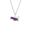 Russian Map Necklace Couple Style Pendant