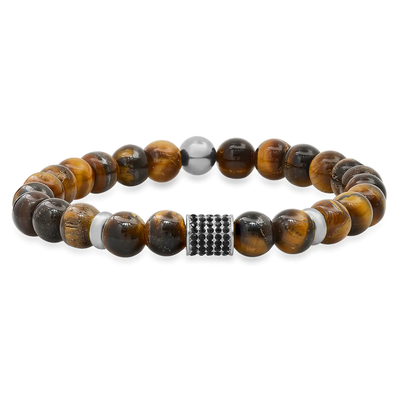 Natural Tiger Eye Stone Beads Bracelet