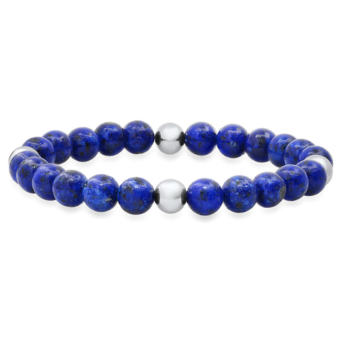 Natural Lapis Lazuli Adjustable Bead Bracelet