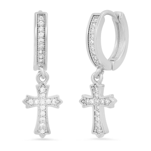 Wholesale Fashion Micro-set Zirconia Cross Earrings
