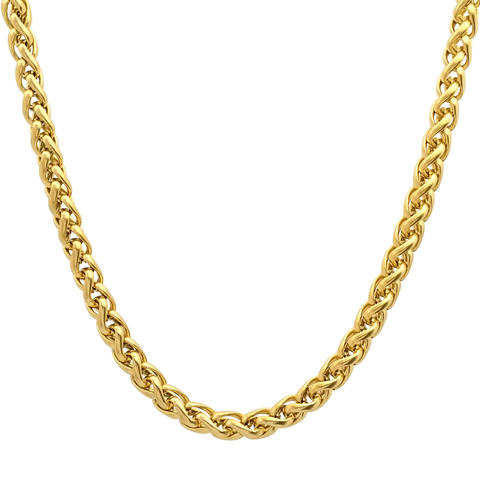 Stainless Steel Flower Basket Chain Fashion Lock Bone Chain Stainless Steel for Men