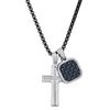 Carbon Fibre Stainless Steel Cross Pendant