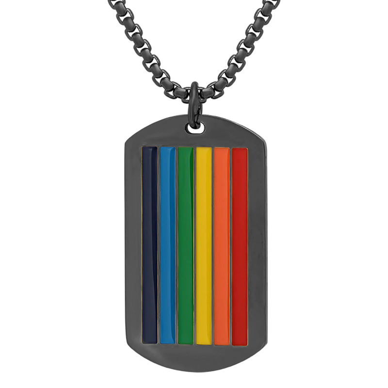 Stainless Steel Rainbow Pendant 