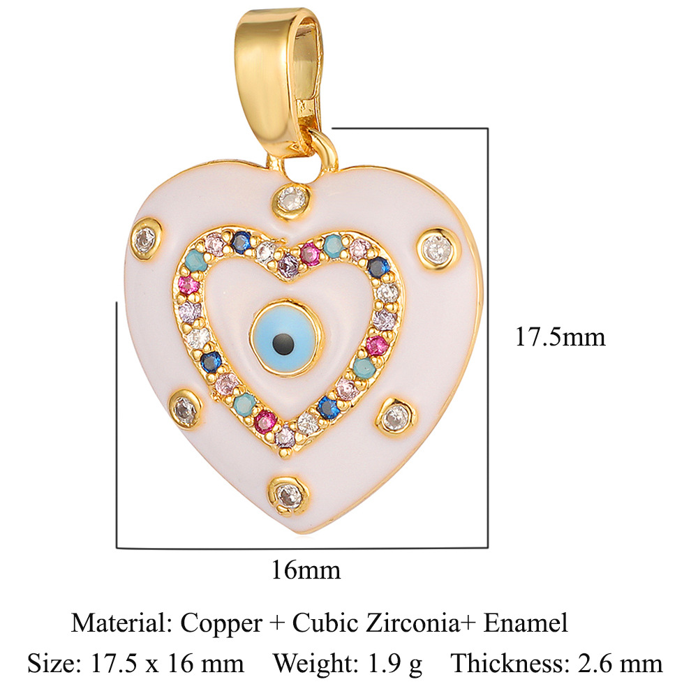 Gold plated heart flower with zirconium pendant