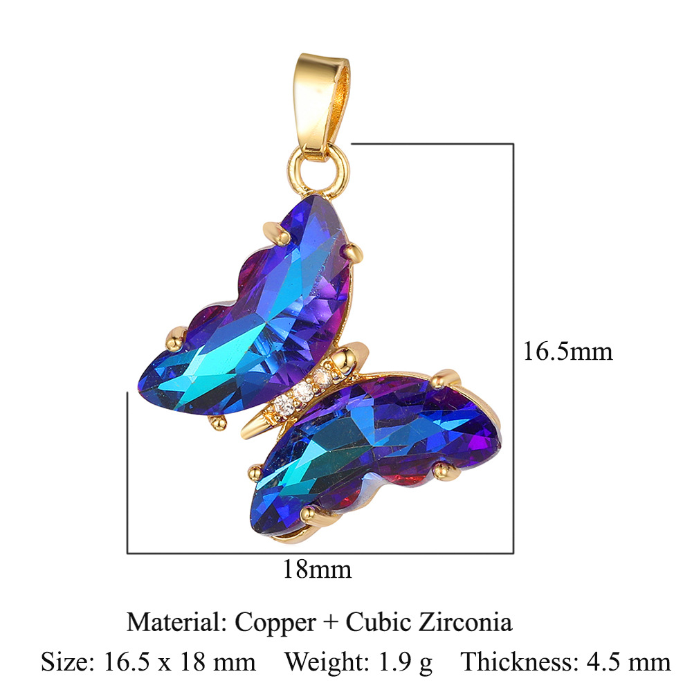 Animal Butterfly Bear Diamond Pendant