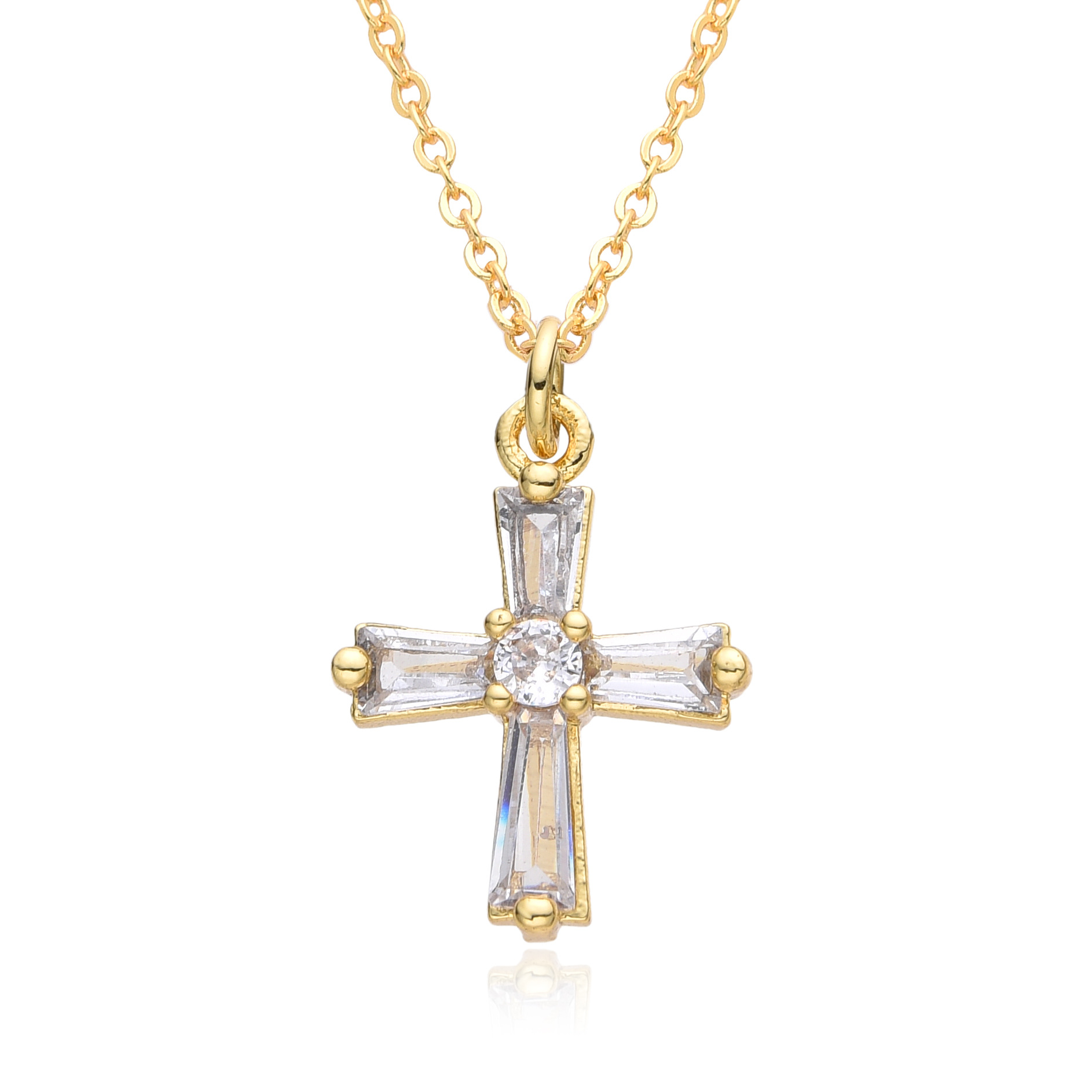 Diamond Cross Simple Pendant