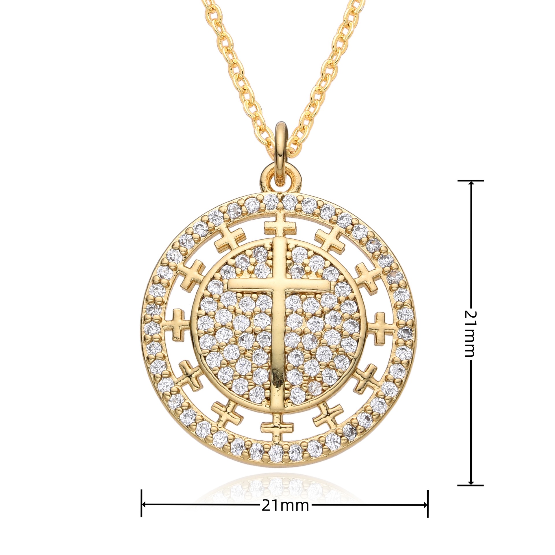 Fashion Simple Crystal Cross Pendant