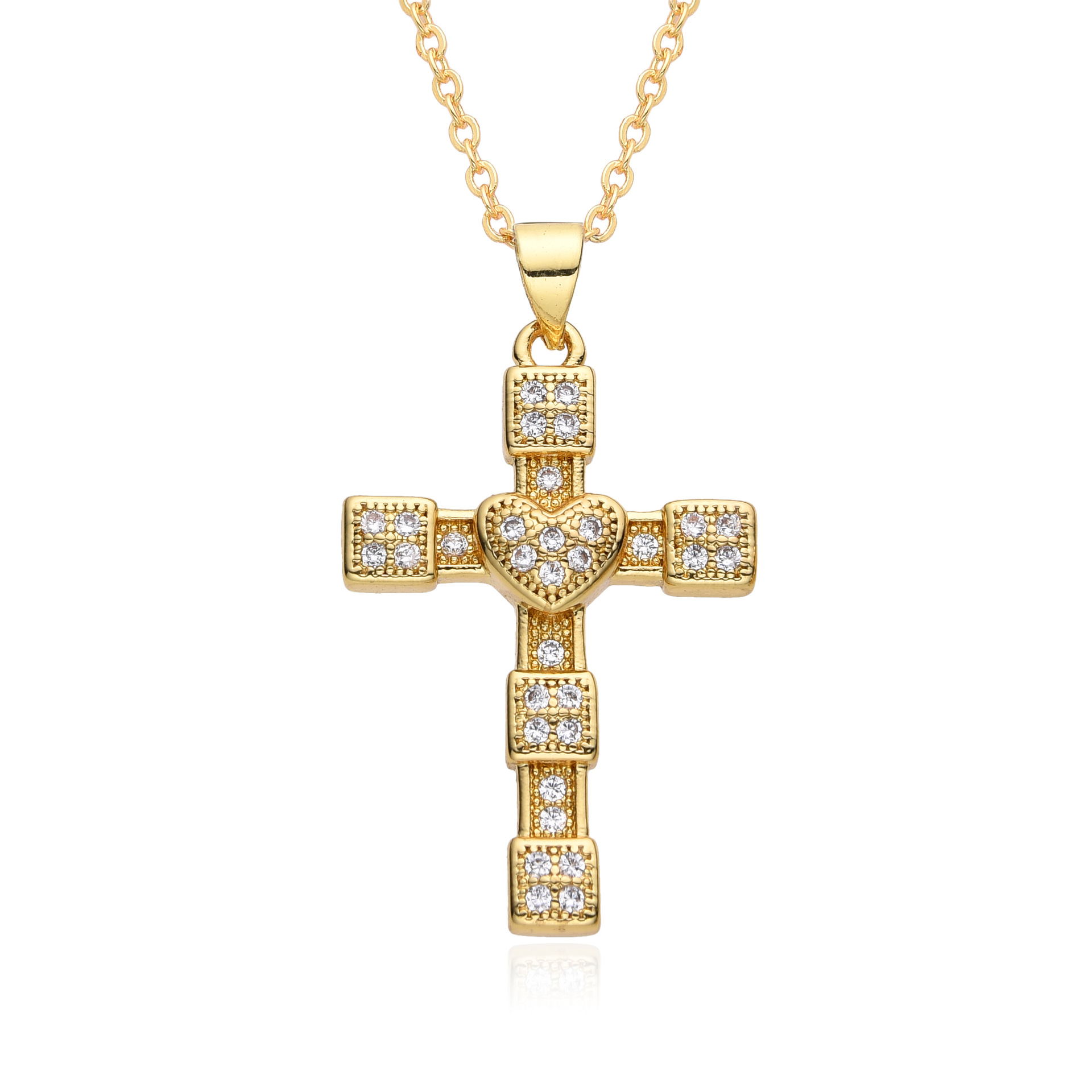 Hip Hop Diamond Cross Religious Pendant