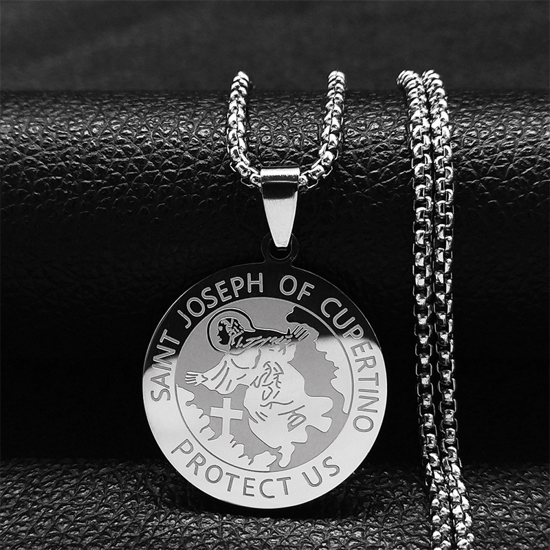 Round St. Michael's Protection USA Stainless Steel Fashion Jewelry