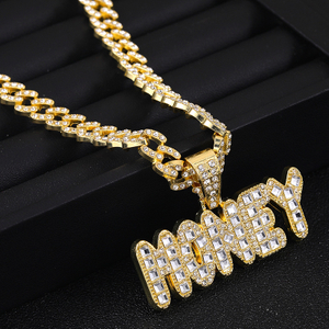 Letter MONEY Hip Hop Alloy Pendant