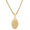 18k Gold Plated Football pendant Necklace
