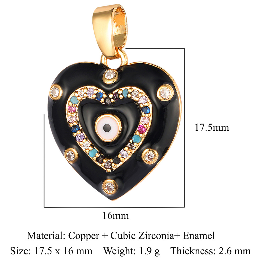 Gold plated heart flower with zirconium pendant