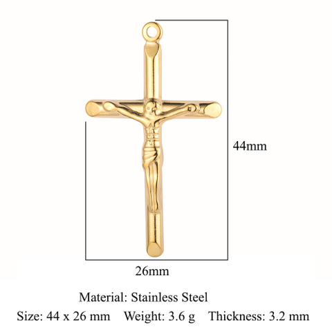 French Cross Angel Pendant