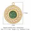 Sun Natural Stone Gold-Plated Pendant