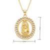 Diamond Set Virgin Mary Pendant with Diamonds