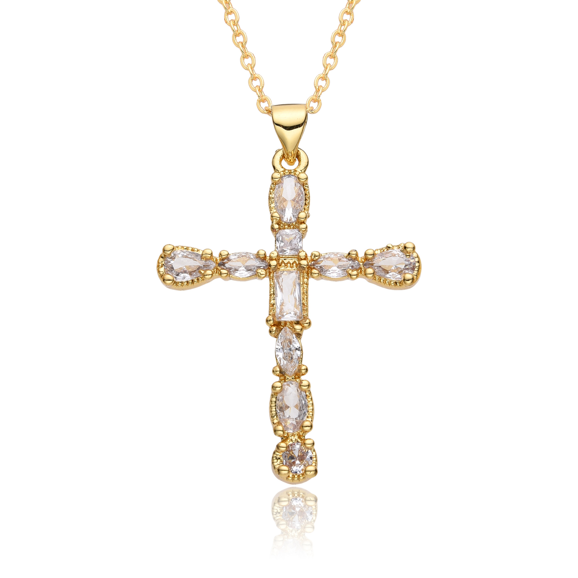 Hip Hop Diamond Cross Religious Pendant