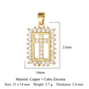 Diamond Virgin Mary Cross Pendant