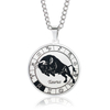 Personalized 12 Zodiac Signs Spinning Couple Necklace