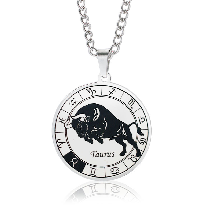 Personalized 12 Zodiac Signs Spinning Couple Necklace