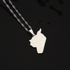 Syria Map Stainless Steel Pendant