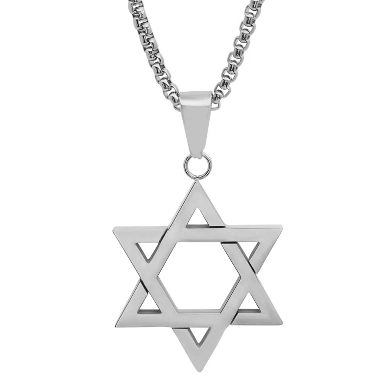 Star of David 18k Stainless Steel Pendant