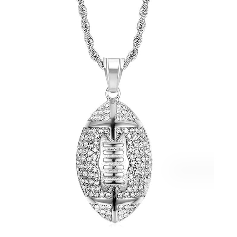 Stainless Steel Rugby Pendant Jewelry