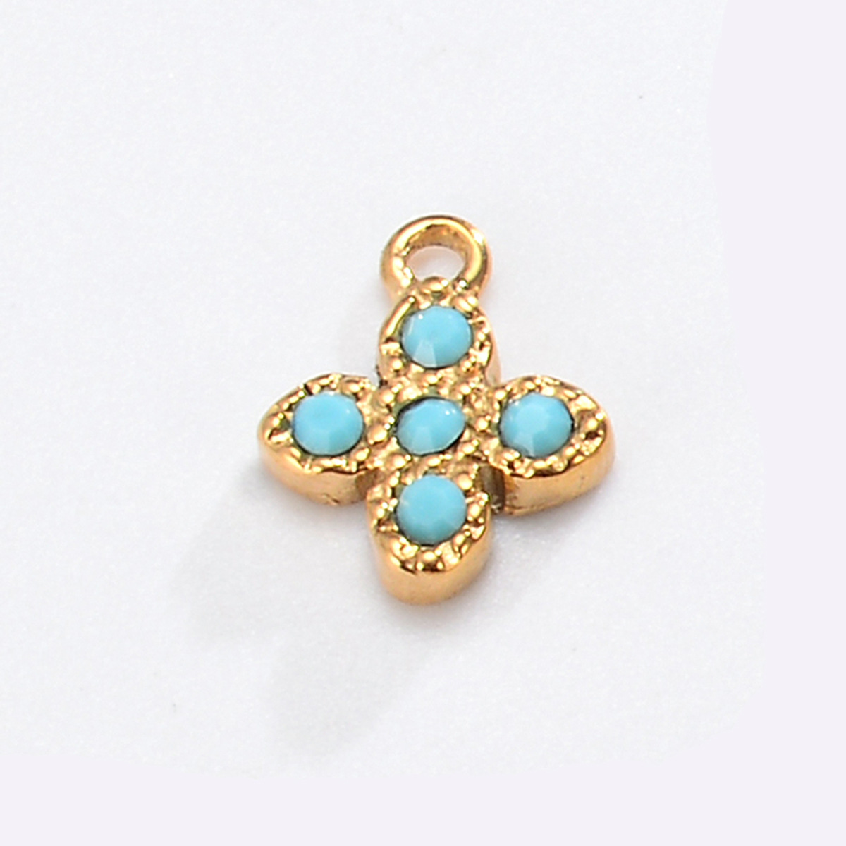 French Marron Court Oval with Natural Stone Pendant
