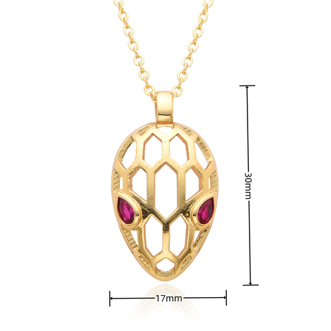 18k Gold Plated Snake Element Personalised Pendant