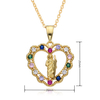 Delicate Love Round Religious Virgin Mary Pendant